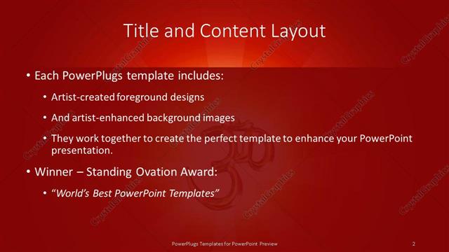 Title and Content presentation slide layout