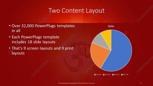 Two Content presentation slide layout