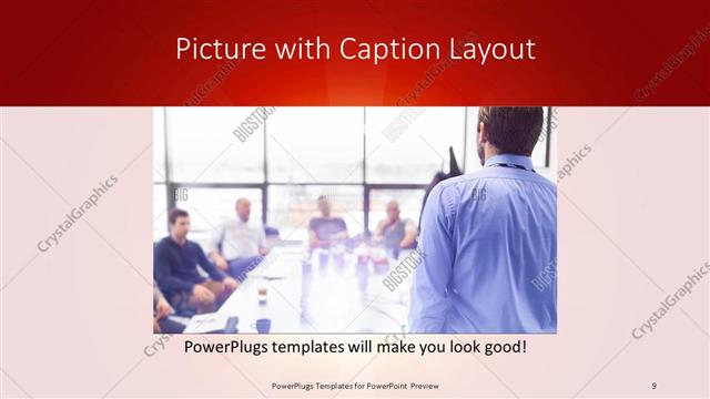 Picture with Caption presentation slide layout