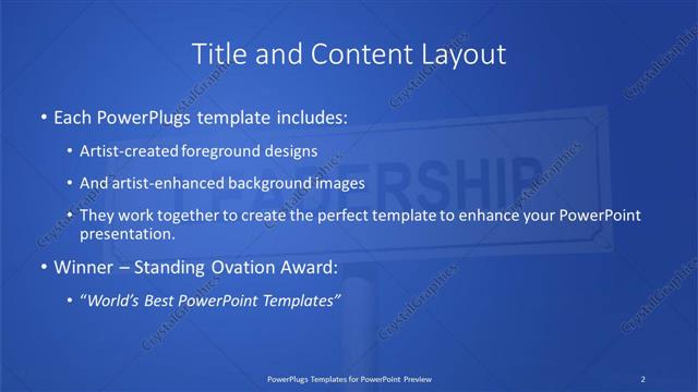 Title and Content presentation slide layout