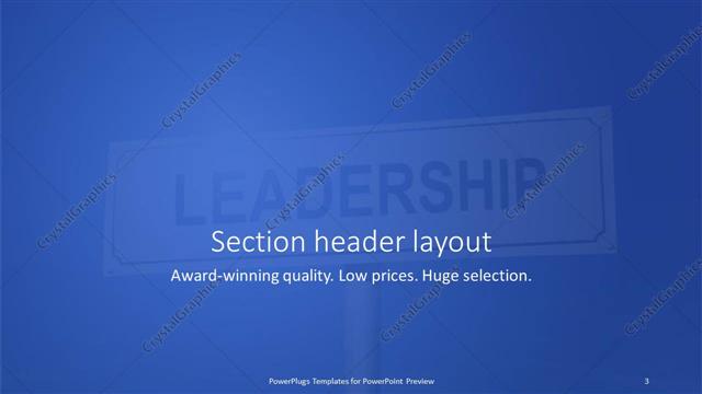 Section Header presentation slide layout