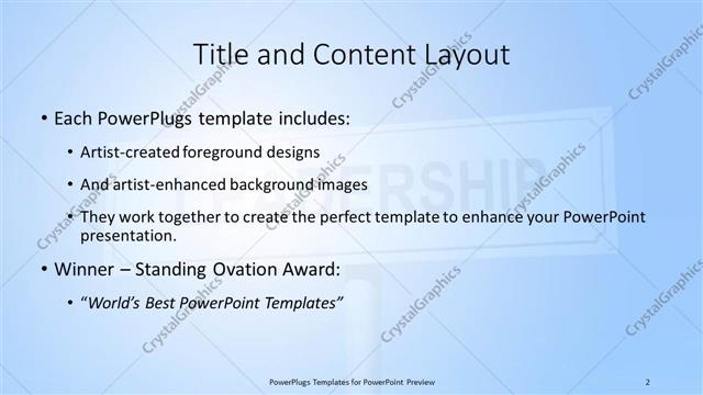 Title and Content presentation slide layout