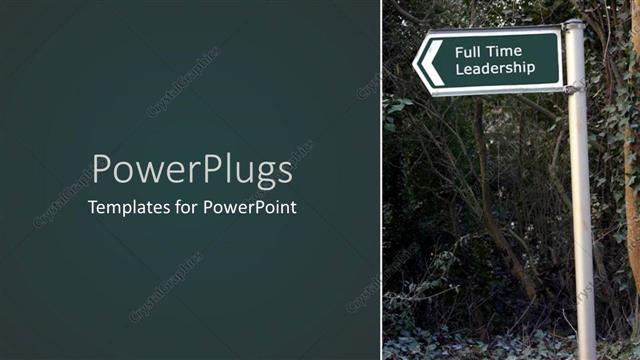  Presentation with tree - A sign of leadership with tree in the background