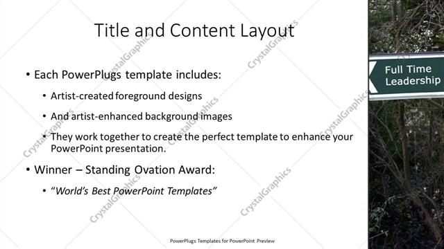 Title and Content presentation slide layout