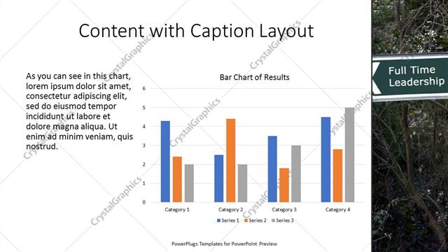 Content with Caption presentation slide layout