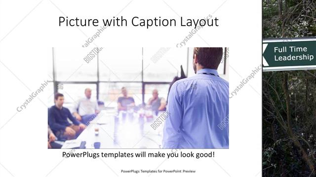 Picture with Caption presentation slide layout