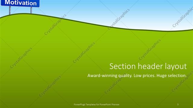 Section Header presentation slide layout