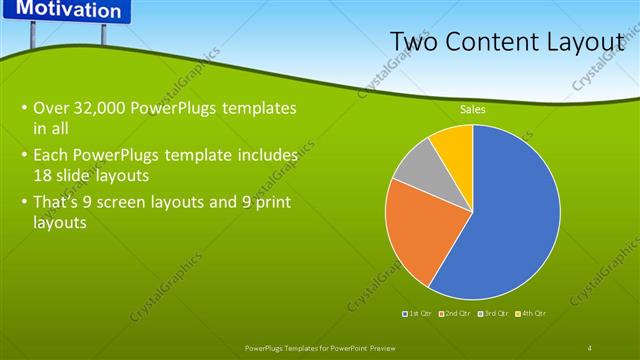 Two Content presentation slide layout