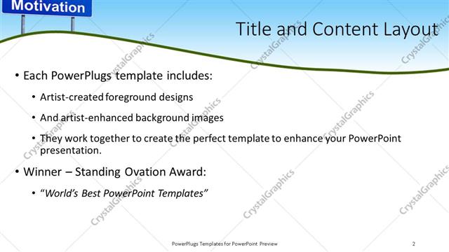 Title and Content presentation slide layout
