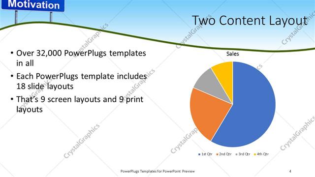 Two Content presentation slide layout