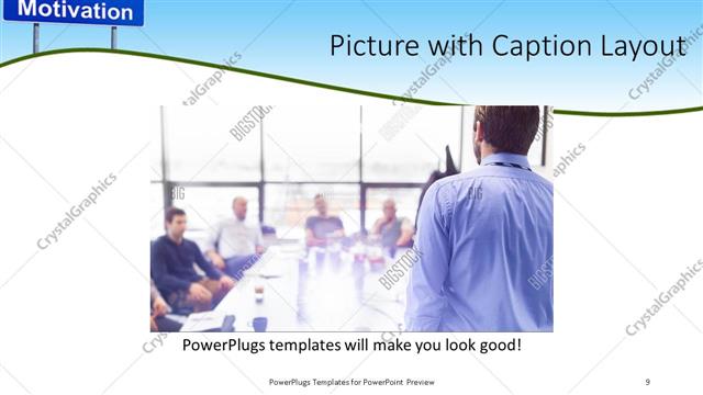 Picture with Caption presentation slide layout