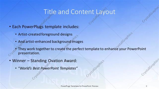 Title and Content presentation slide layout