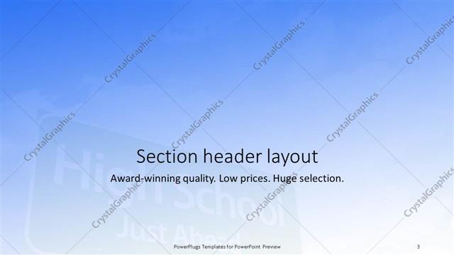 Section Header presentation slide layout