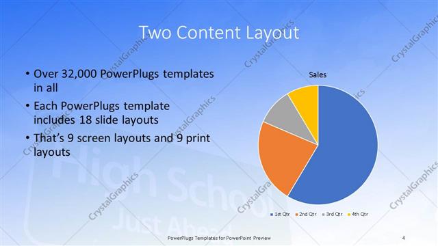 Two Content presentation slide layout