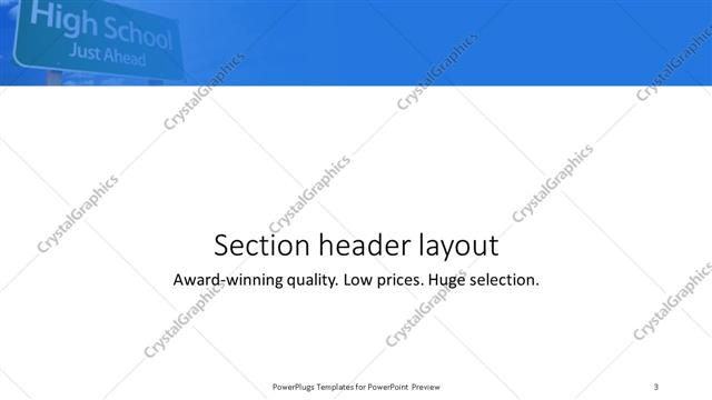Section Header presentation slide layout
