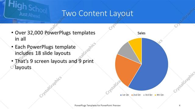 Two Content presentation slide layout