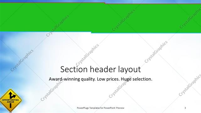 Section Header presentation slide layout