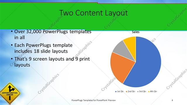 Two Content presentation slide layout