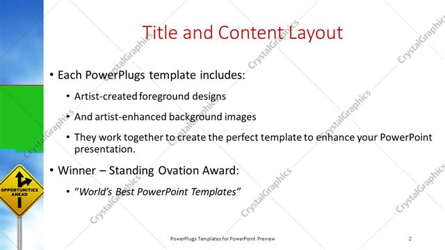 Title and Content presentation slide layout