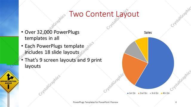 Two Content presentation slide layout