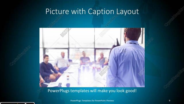 Picture with Caption presentation slide layout