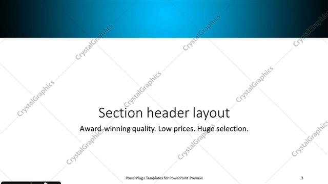 Section Header presentation slide layout