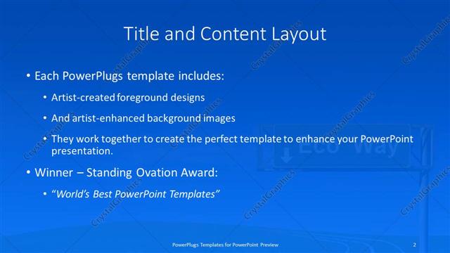 Title and Content presentation slide layout