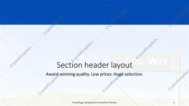 Section Header presentation slide layout