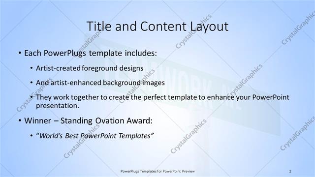 Title and Content presentation slide layout