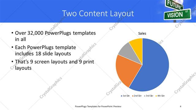 Two Content presentation slide layout