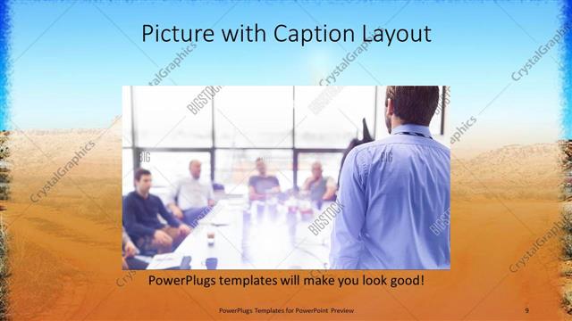 Picture with Caption presentation slide layout