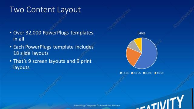 Two Content presentation slide layout