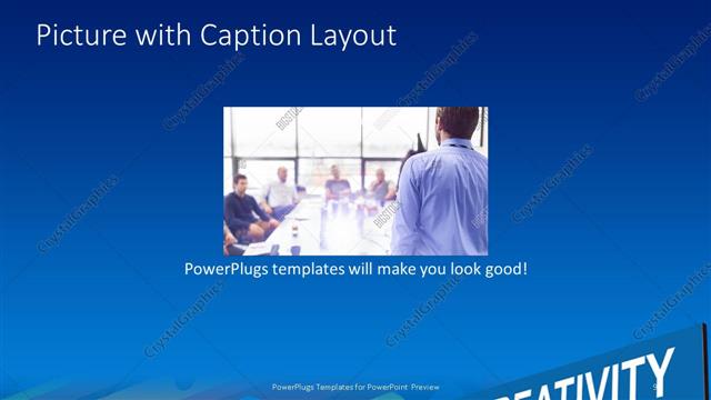 Picture with Caption presentation slide layout