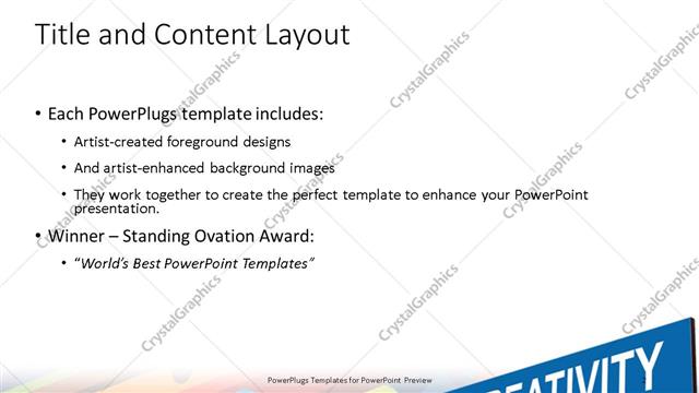 Title and Content presentation slide layout