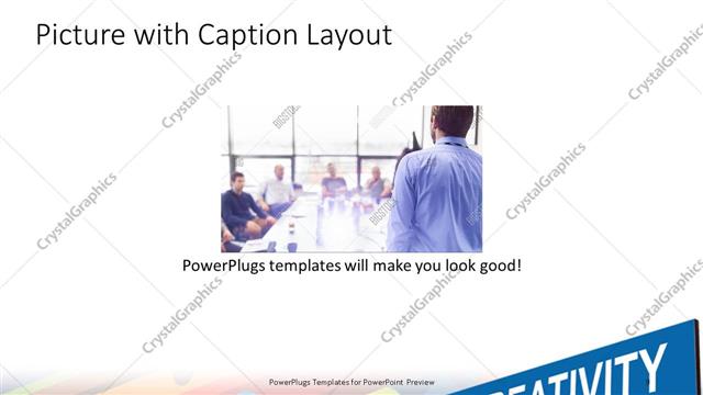 Picture with Caption presentation slide layout