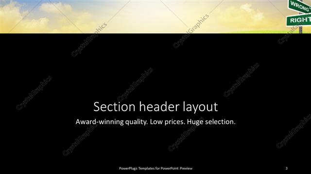 Section Header presentation slide layout