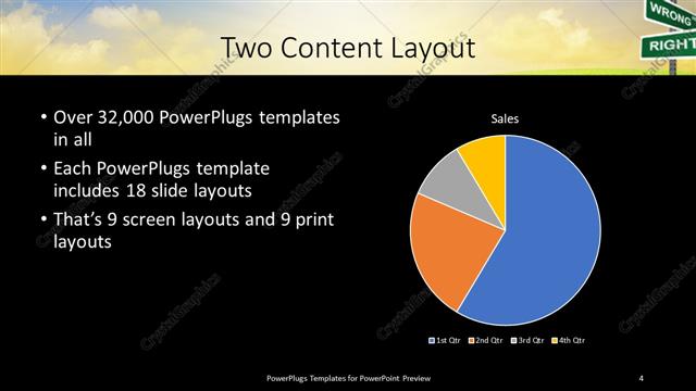 Two Content presentation slide layout