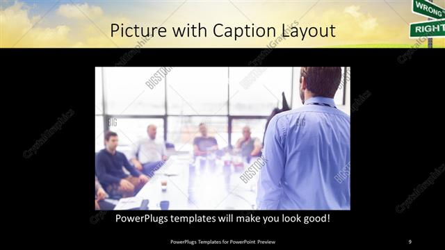 Picture with Caption presentation slide layout