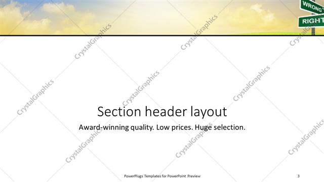 Section Header presentation slide layout