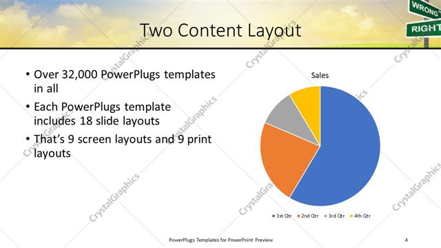 Two Content presentation slide layout