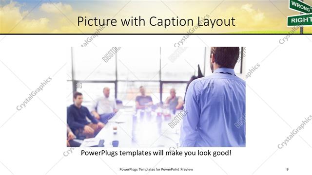Picture with Caption presentation slide layout