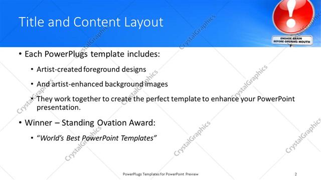 Title and Content presentation slide layout