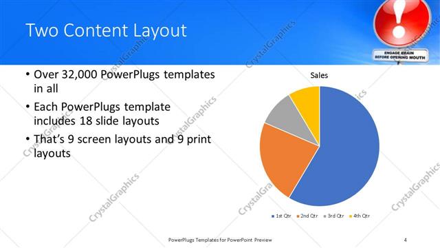 Two Content presentation slide layout