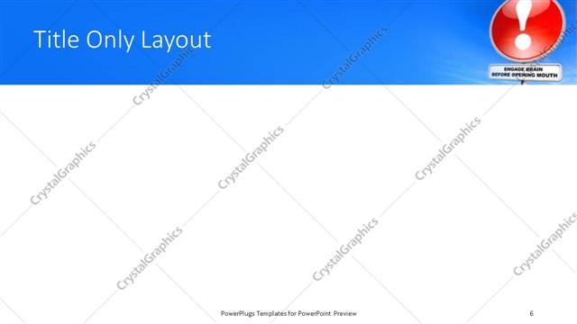 Title Only presentation slide layout