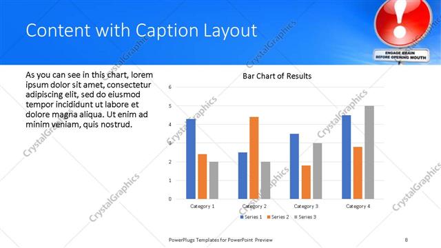 Content with Caption presentation slide layout