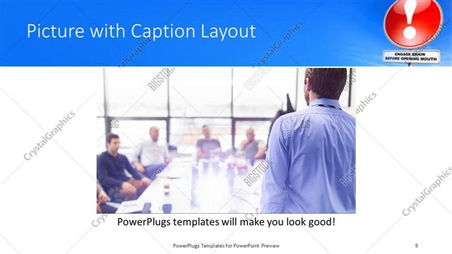 Picture with Caption presentation slide layout