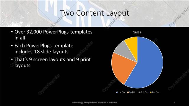 Two Content presentation slide layout