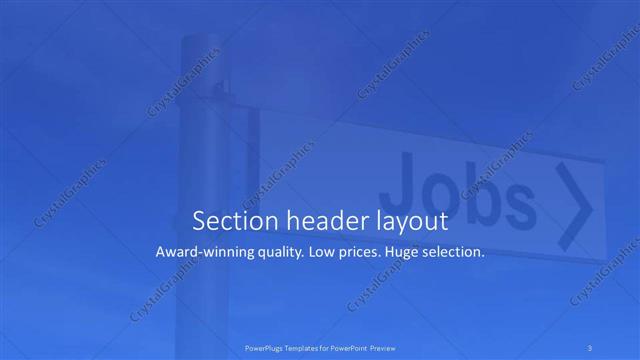 Section Header presentation slide layout