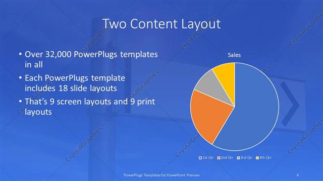 Two Content presentation slide layout