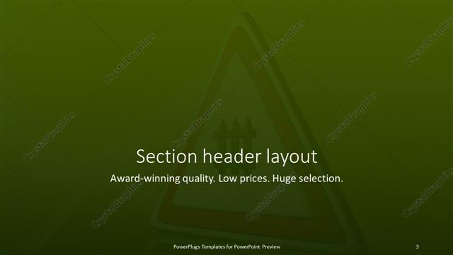 Section Header presentation slide layout